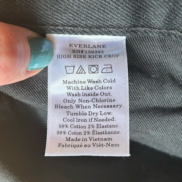 Everlane High Rise Kick Crop Jeans - Picture 8 of 9